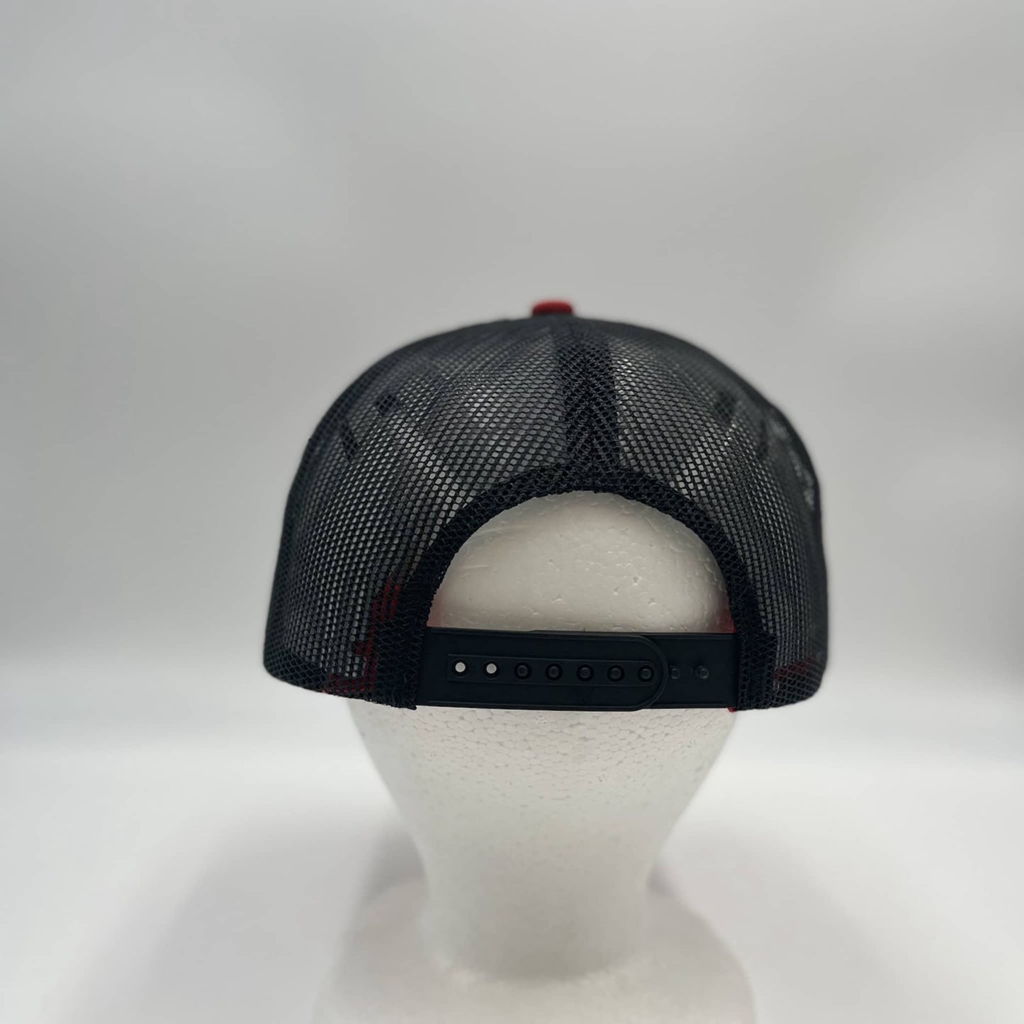 Plain 7 Panel Trucker Red and Black Mesh 12 pack NS7TM02 Cap Hat