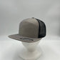 Plain 7 Panel Trucker Gray and Black Mesh 12 pack NS7TM11 Cap Hat