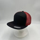 Plain 7 Panel Trucker Black and Red Mesh 12 pack NS7TM01 Cap Hat