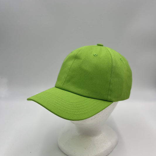 Plain Cotton Cap Neon Green 12 pack CCW0820 Cap Hat