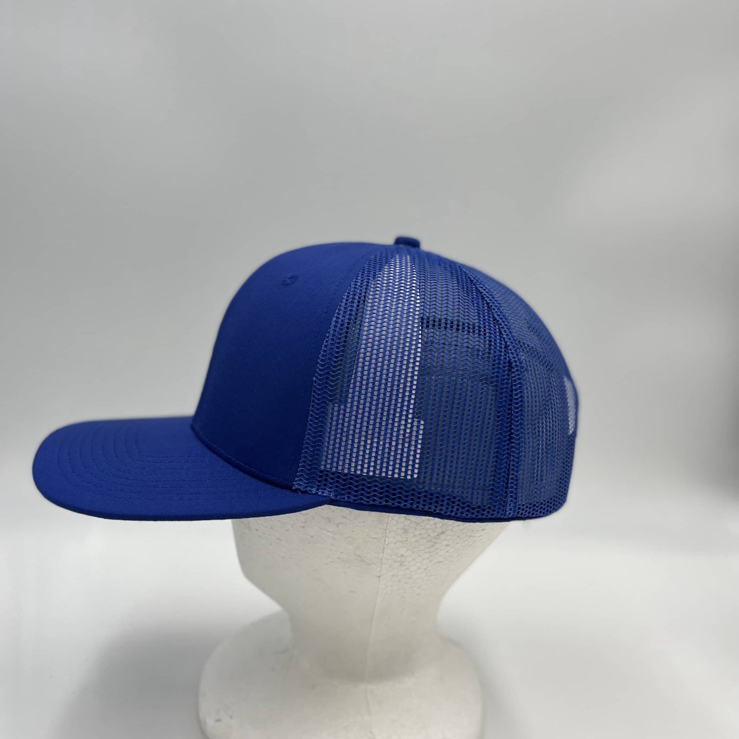 Plain Flat 6P Mesh Trucker Blue and Blue Mesh 12 pack CF6M1850 Cap Hat