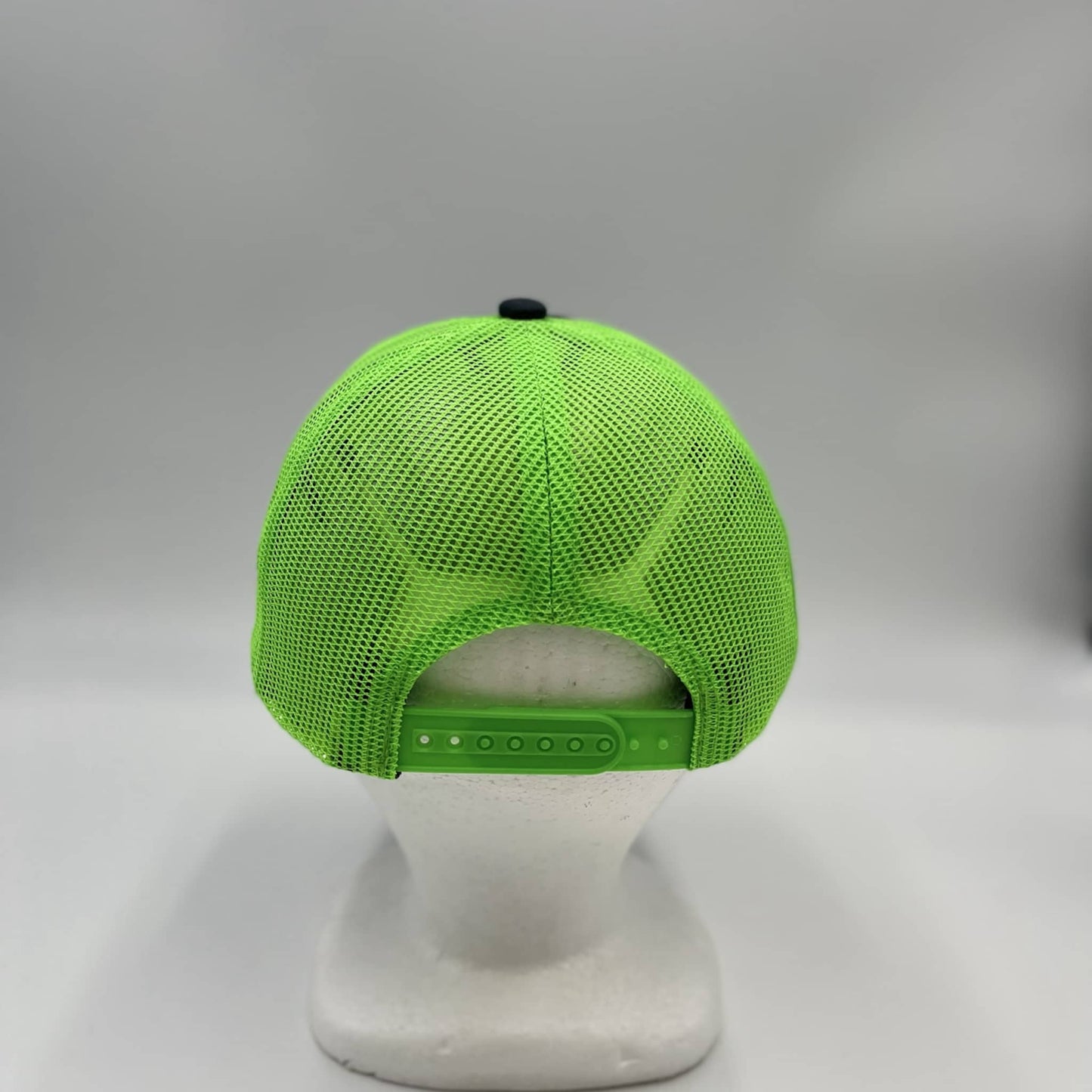 Alpha Omega Cap Plain Flat 6P Mesh Trucker Dark Gray and Neon Green Mesh 12 pack CF6M1845 Cap Hat