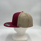 Plain Flat 6P Mesh Trucker Brugandy and Tan Mesh 12 pack CF6M1801 Cap Hat