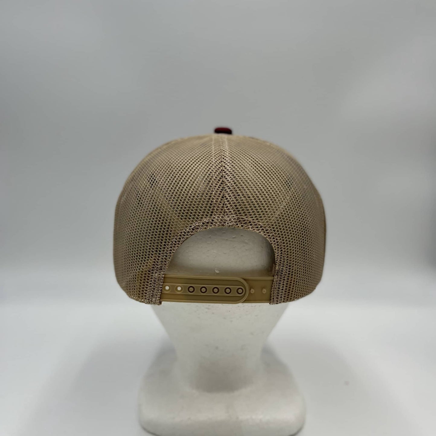 Plain Flat 6P Mesh Trucker Brugandy and Tan Mesh 12 pack CF6M1801 Cap Hat