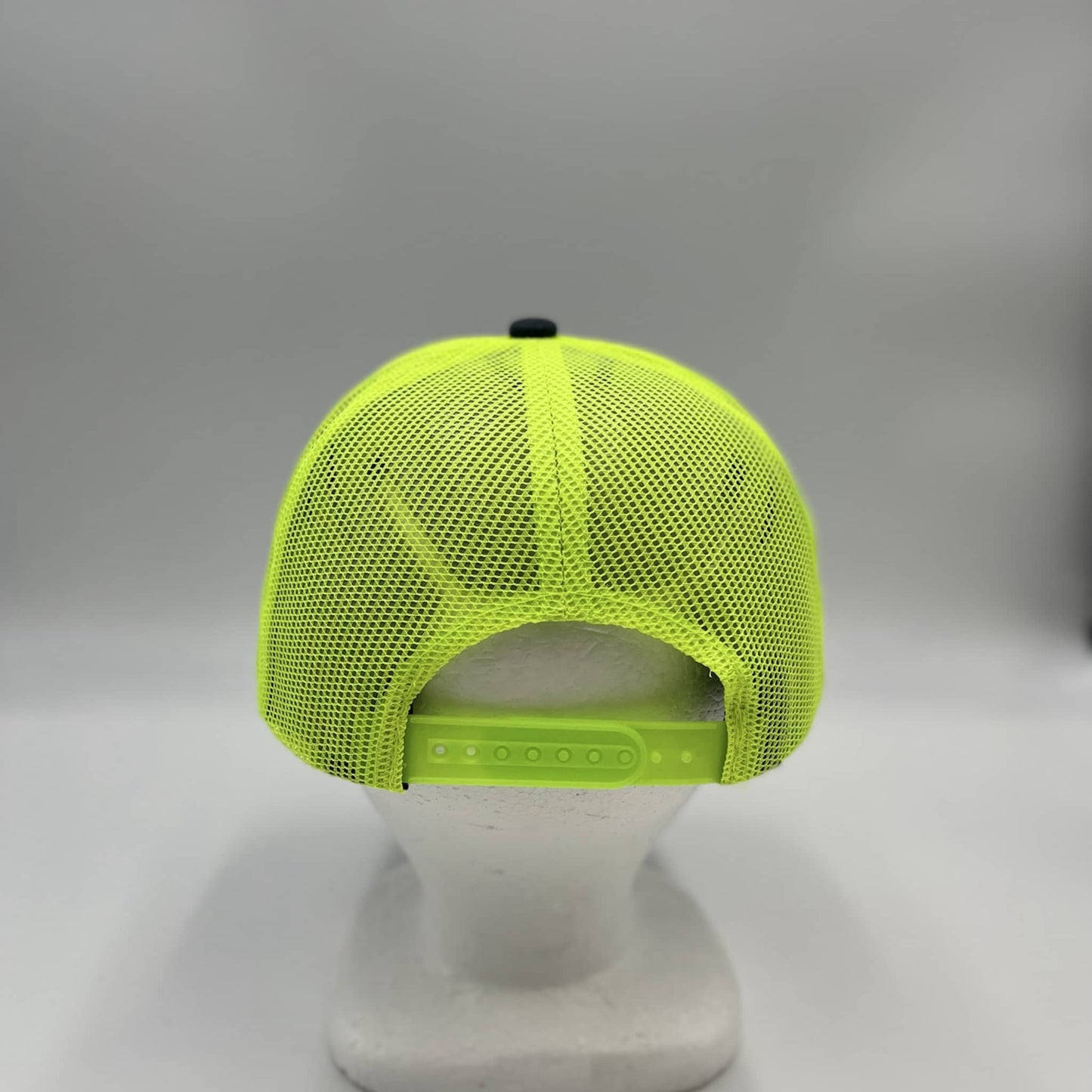 Alpha Omega Cap Plain Flat 6P Mesh Trucker Dark Gray and Neon Yellow Mesh 12 pack CF6M1844 Cap Hat