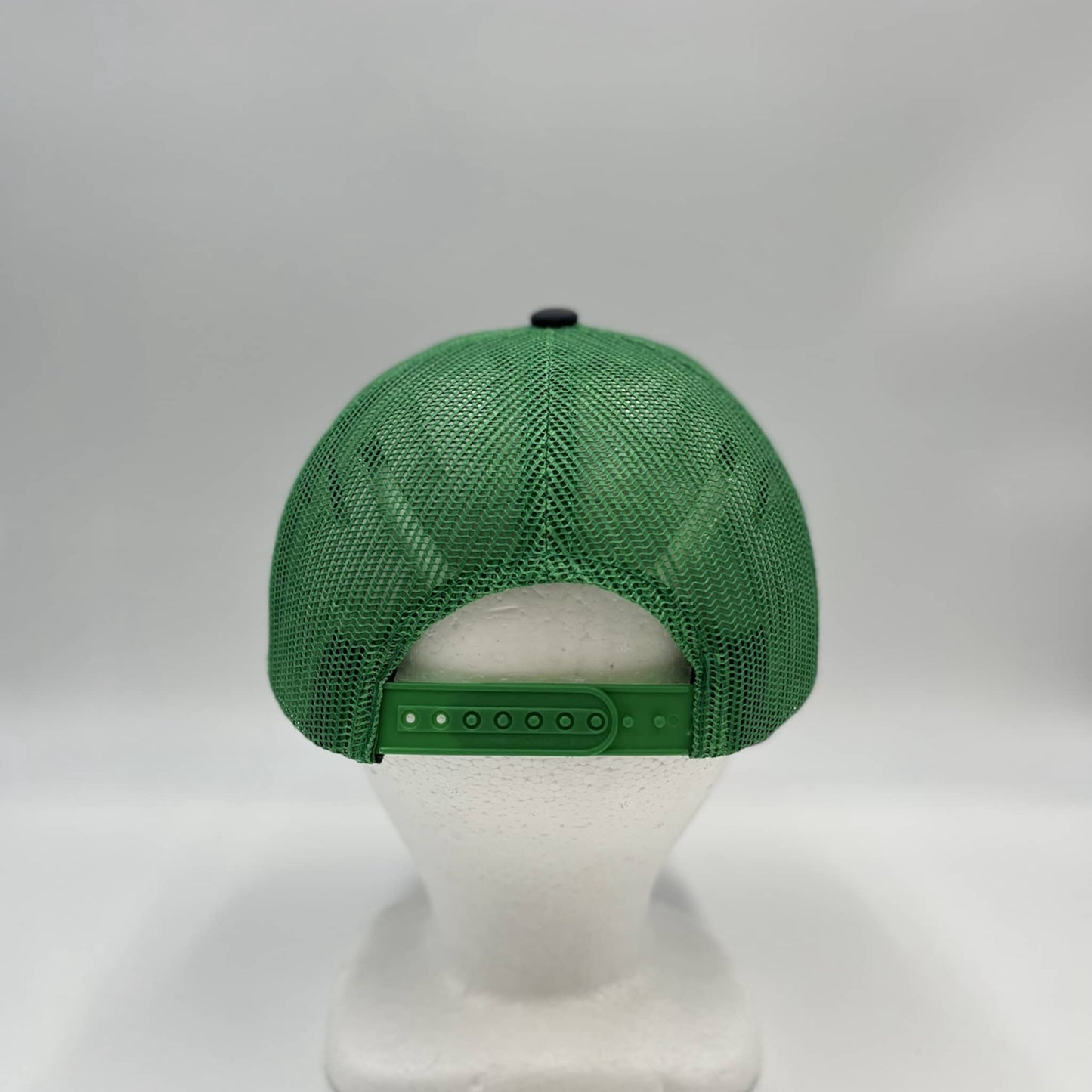 Alpha Omega Cap Plain Flat 6P Mesh Trucker Dark Gray and Green Net  12 pack CF6M1843 Cap Hat