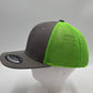Plain Flat 6P Mesh Trucker Texture light gray and Neon Green Net 12 PACK CF6M1838 Cap Hat