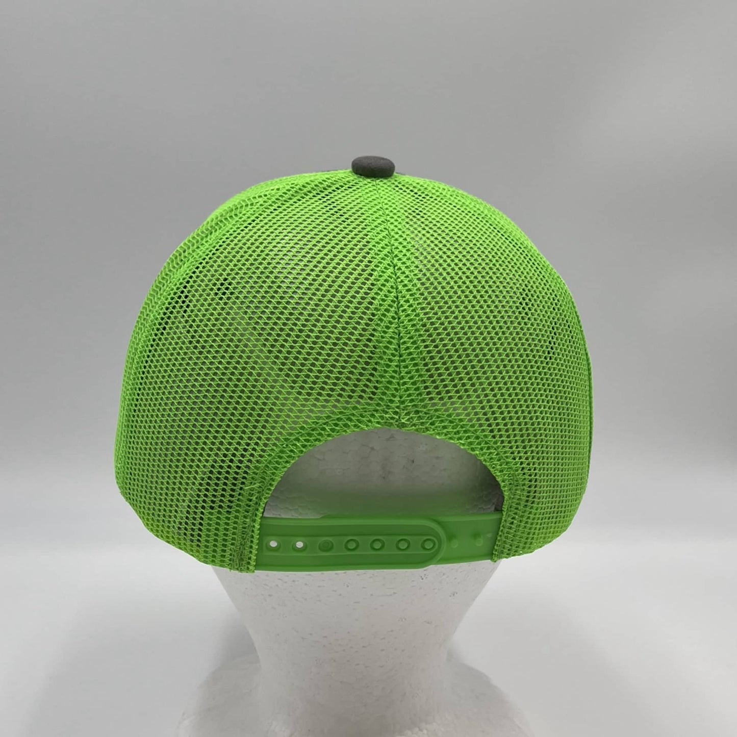 Alpha Omega Cap Plain Flat 6P Mesh Trucker Texture light gray and Neon Green Net 12 PACK CF6M1838 Cap Hat