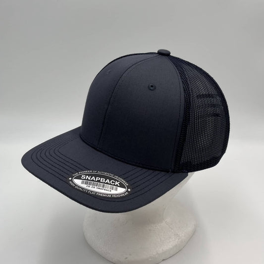Plain Flat 6P Mesh Trucker Dark Gray and Dark Gray Net 12 pack CF6M1839 Cap Hat