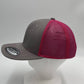 Plain Flat 6P Mesh Trucker Texture light gray and Fusia Net 12 pack CF6M1835 Cap Hat