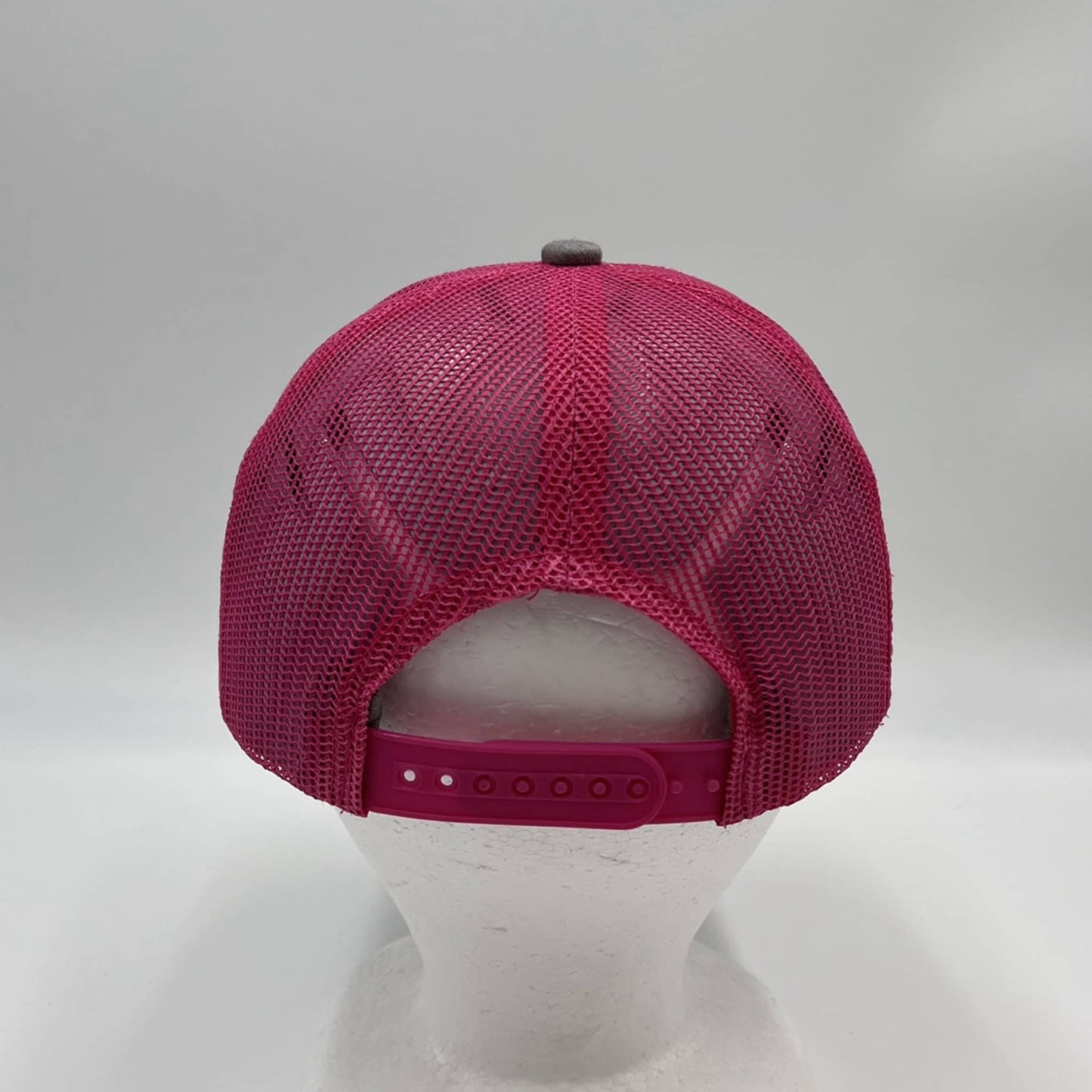 Alpha Omega Cap Plain Flat 6P Mesh Trucker Texture light gray and Fusia Net 12 pack CF6M1835 Cap Hat