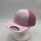 Plain Flat 6P Mesh Trucker Baby Pink and Baby Pink Mesh 12 pack CF6M1807 Cap Hat