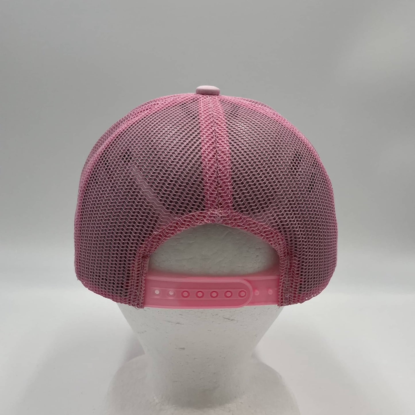 Plain Flat 6P Mesh Trucker Baby Pink and Baby Pink Mesh 12 pack CF6M1807 Cap Hat