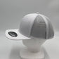 Plain Flat 6P Mesh Trucker White and White Mesh 12 pack CF6M1809 Cap Hat