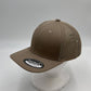 Plain Flat 6P Mesh Trucker Tan and Tan Mesh 12 pack CF6M1808 Cap Hat
