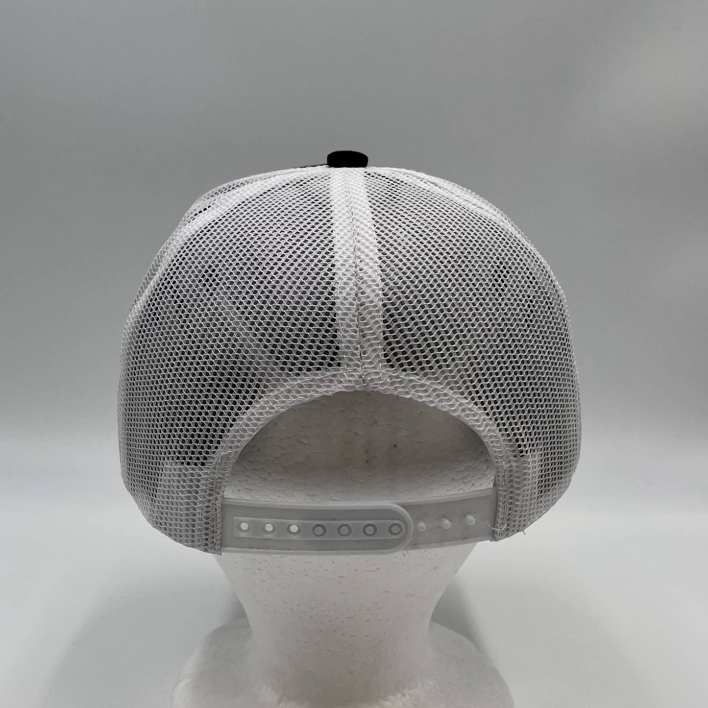 Plain Flat 6P Mesh Trucker Black and White Mesh 12-pck CF6M1875 Cap Hat
