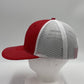 Plain Flat 6P Mesh Trucker Red and White Mesh 12 pack CF6M1820 Cap Hat