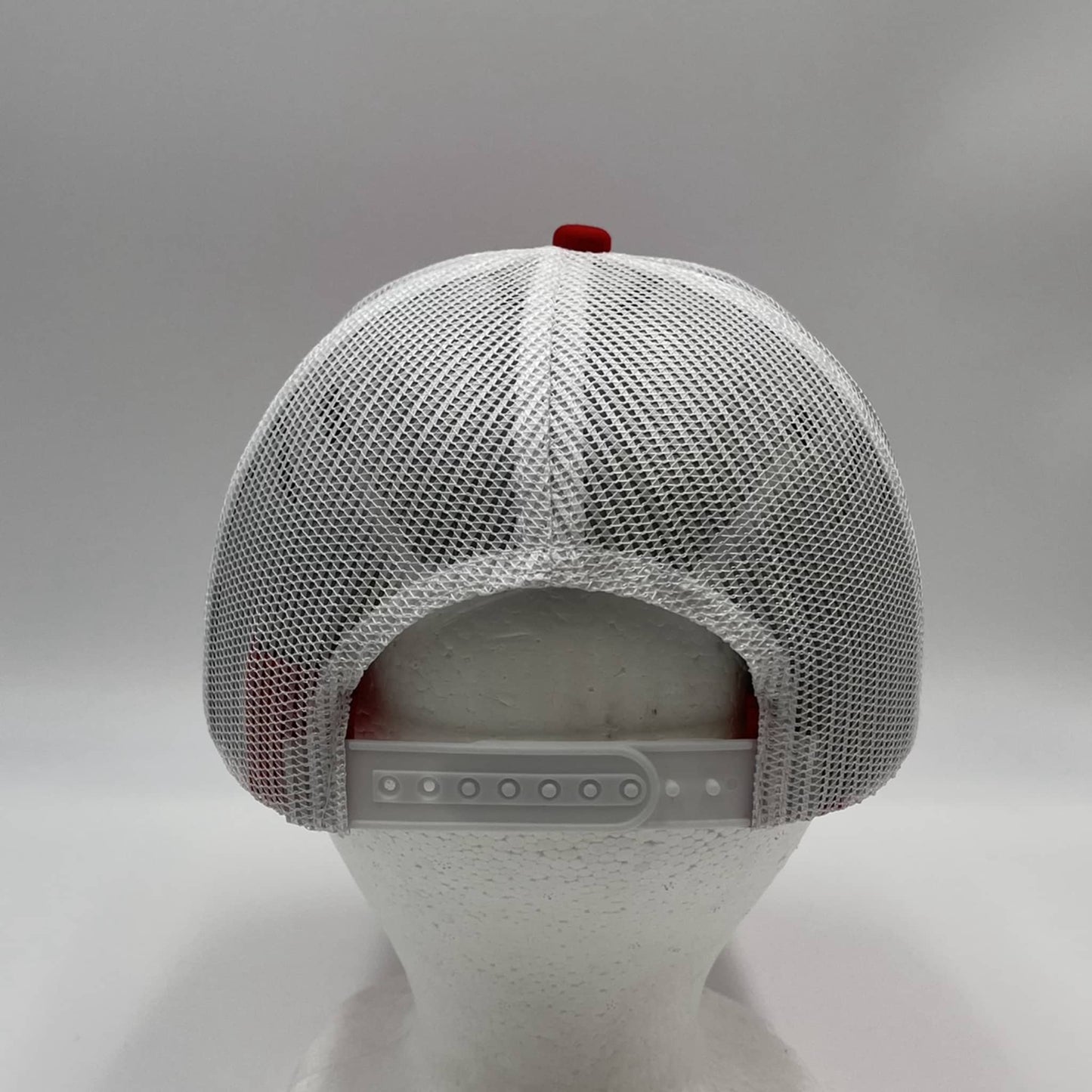 Plain Flat 6P Mesh Trucker Red and White Mesh 12 pack CF6M1820 Cap Hat