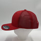 Plain Flat 6P Mesh Trucker Red and Red Mesh 12 pack CF6M1821 Cap Hat