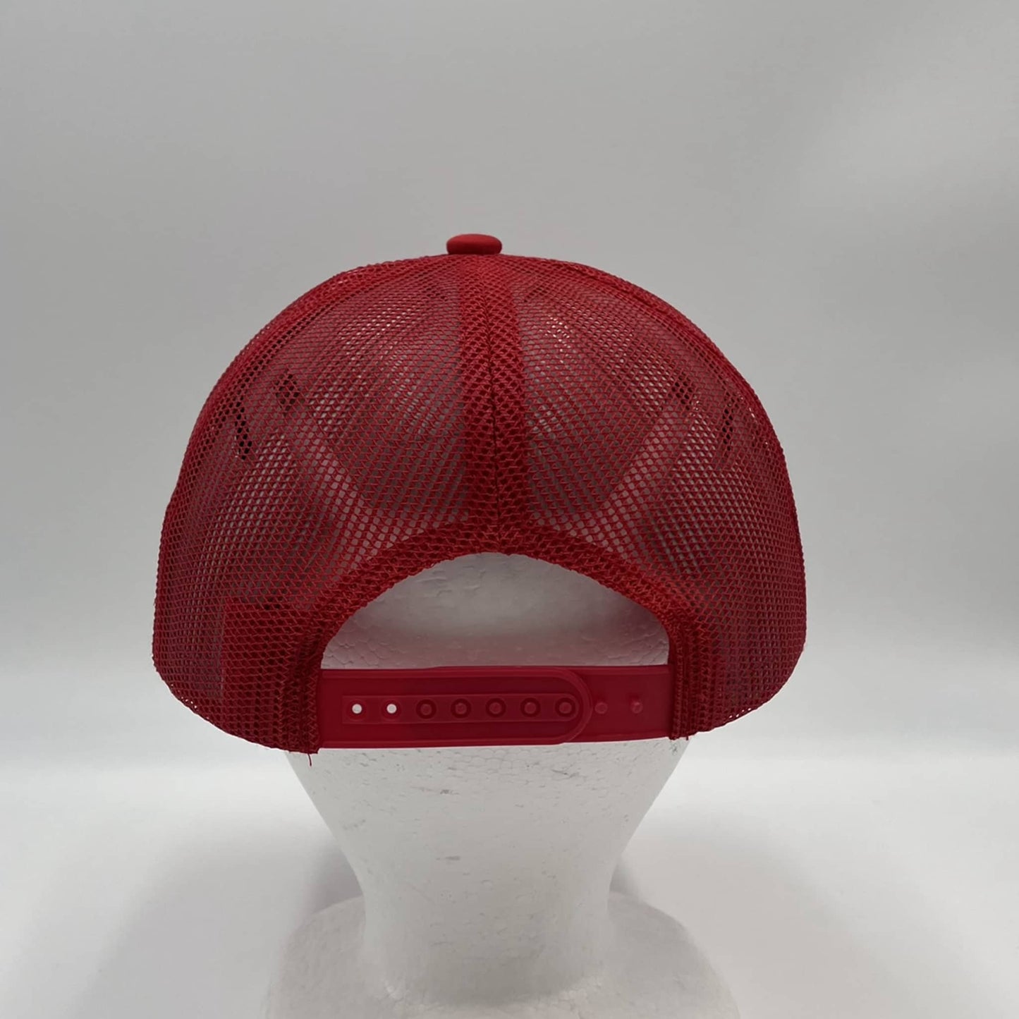 Plain Flat 6P Mesh Trucker Red and Red Mesh 12 pack CF6M1821 Cap Hat