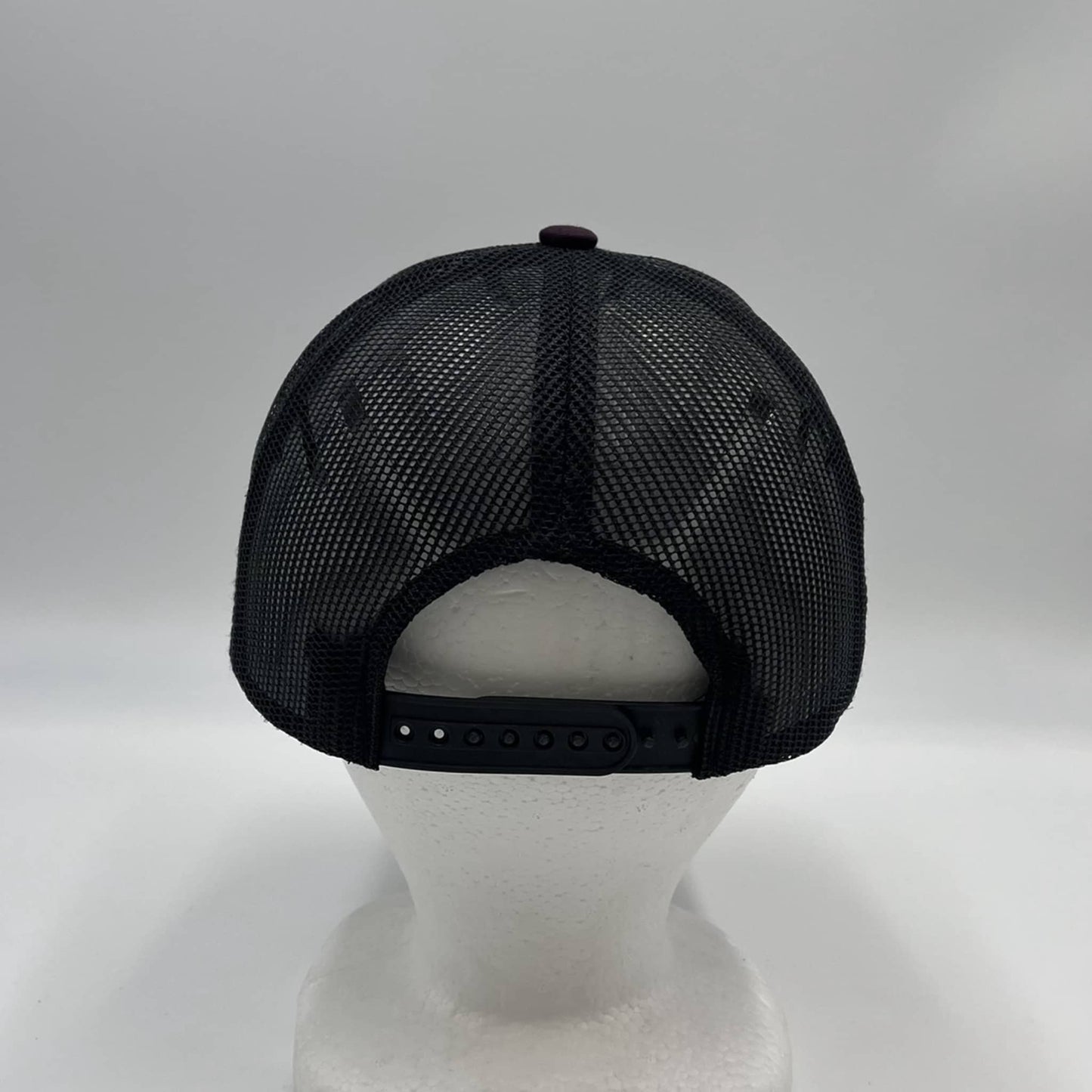 Plain Flat 6P Mesh Trucker Purple and Black Mesh 12 pack CF6M1828 Cap Hat