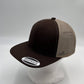 Plain Flat 6P Mesh Trucker Brown and Tan Mesh 12 pack CF6M1816 Cap Hat