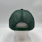 Plain Flat 6P Mesh Trucker Green and Green Mesh CF6M1813 Cap Hat