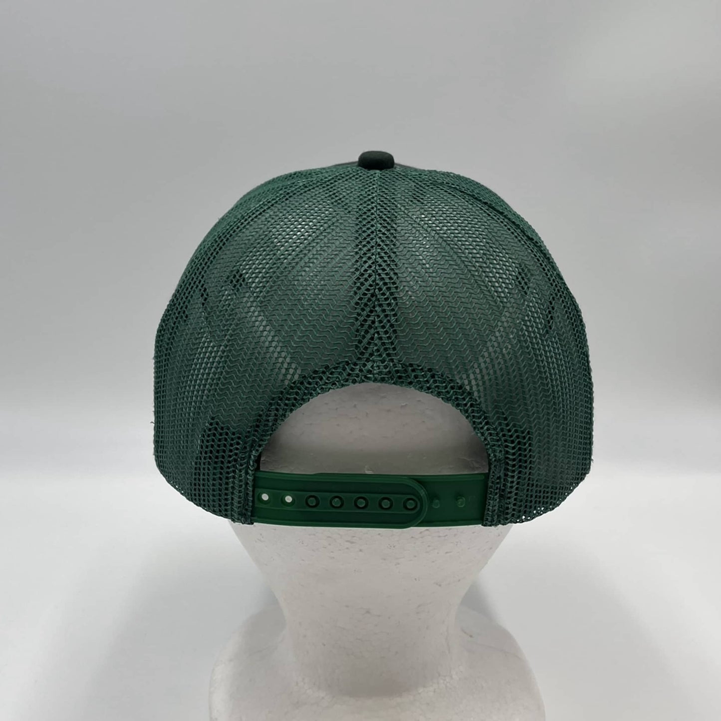 Plain Flat 6P Mesh Trucker Green and Green Mesh CF6M1813 Cap Hat