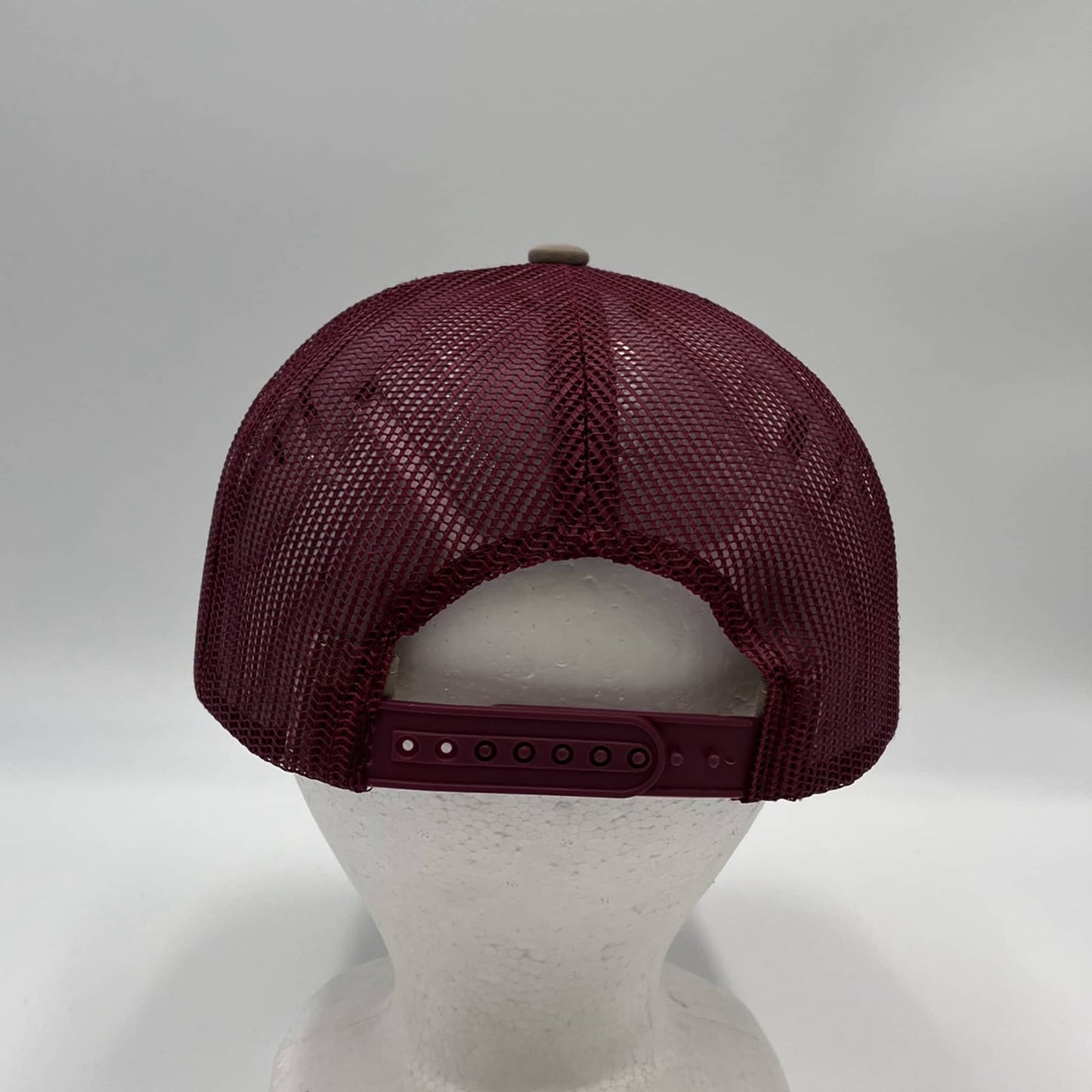 Plain Flat 6P Mesh Trucker Tan and Burgandy Mesh 12 pack CF6M1811 Cap Hat