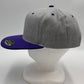 Plain Poly Snapback Light Gray and Blue Lid 12 pack PFS02T10 Cap Hat