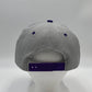Plain Poly Snapback Light Gray and Purple Lid 12 pack PFS02T23 Cap Hat