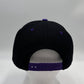 Plain Poly Snapback Black and Purple Lid 12 pack PFS02T04 Cap Hat