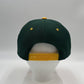 Plain Poly Snapback Green and Yellow Eyelets/Bill 12 pack PFS0544 Cap Hat