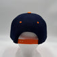 Plain Poly Snapback Navy Blue and Orange Eyelets/Bill 12 pack PFS0528 Cap Hat