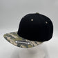 Plain Poly Snapback Black and Digital Green Camo Eyelets/Bill PFS02TC2 Cap Hat