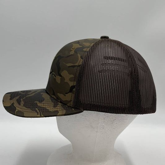 CAMO 6 Panel New Trucker Brown Camo and Brown Mesh 12 pack NS6TMC5 Cap Hat