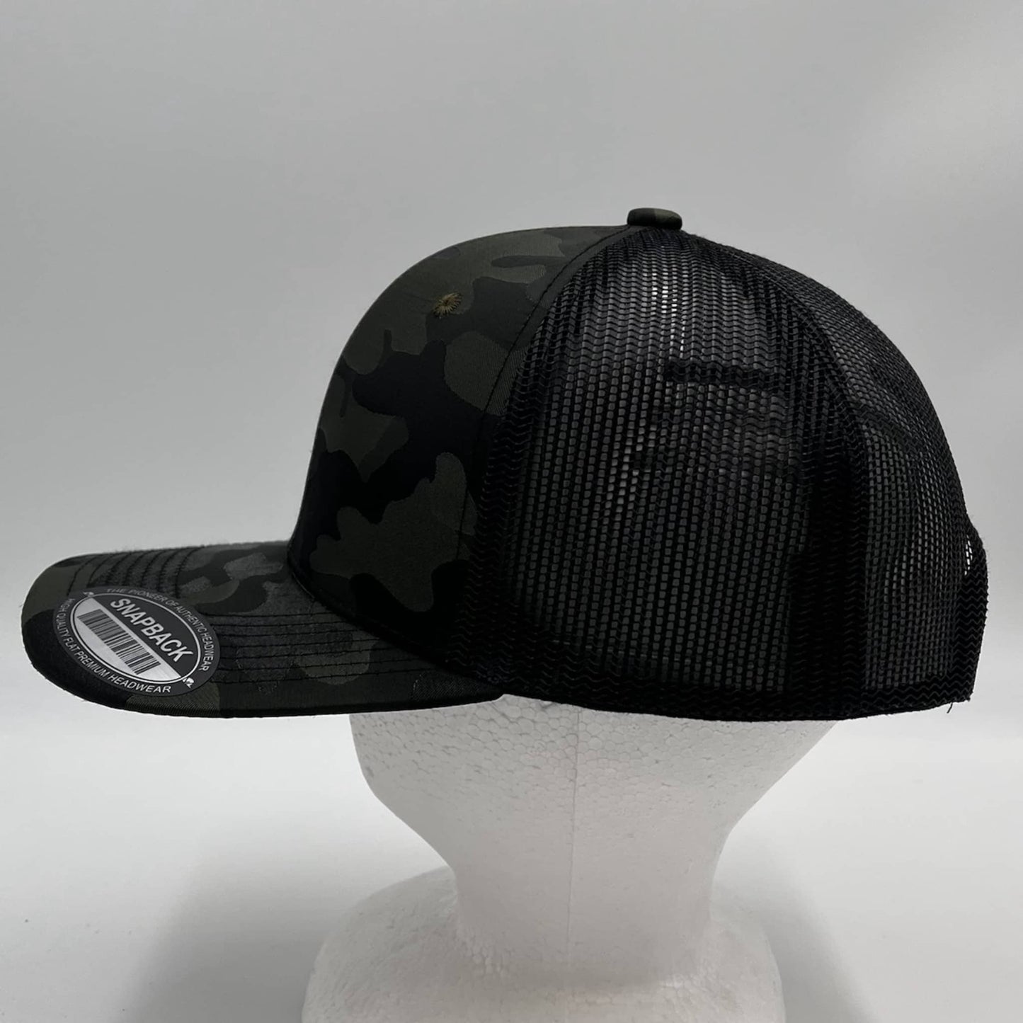 CAMO 6 Panel New Trucker Green Camo and Black Mesh 12 pack NS6TMC15 Cap Hat