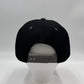 Plain Poly Snapback Black and Dark Gray Eyelets/Bill 12 pack PFS0543 Cap Hat