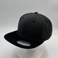 Plain Poly Snapback Dark Gray and Black Eyelets/Bill 12 pack PFS0531 Cap Hat