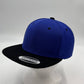 Plain Poly Snapback Blue and Black Lid 12 pack PFS02T20 Cap Hat