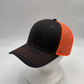 Plain Curve 6 Panel Trucker Gray and Orange Mesh 12 pack CTM1111 Cap Hat