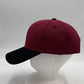 Plain Two Tone Velcro Burgandy and Black Eyelets/Bill 12 pack PCV0229 Cap Hat