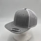 Plain Flat 6P Mesh Trucker Light Gray and White Mesh 12 pack CF6M1872 Cap Hat