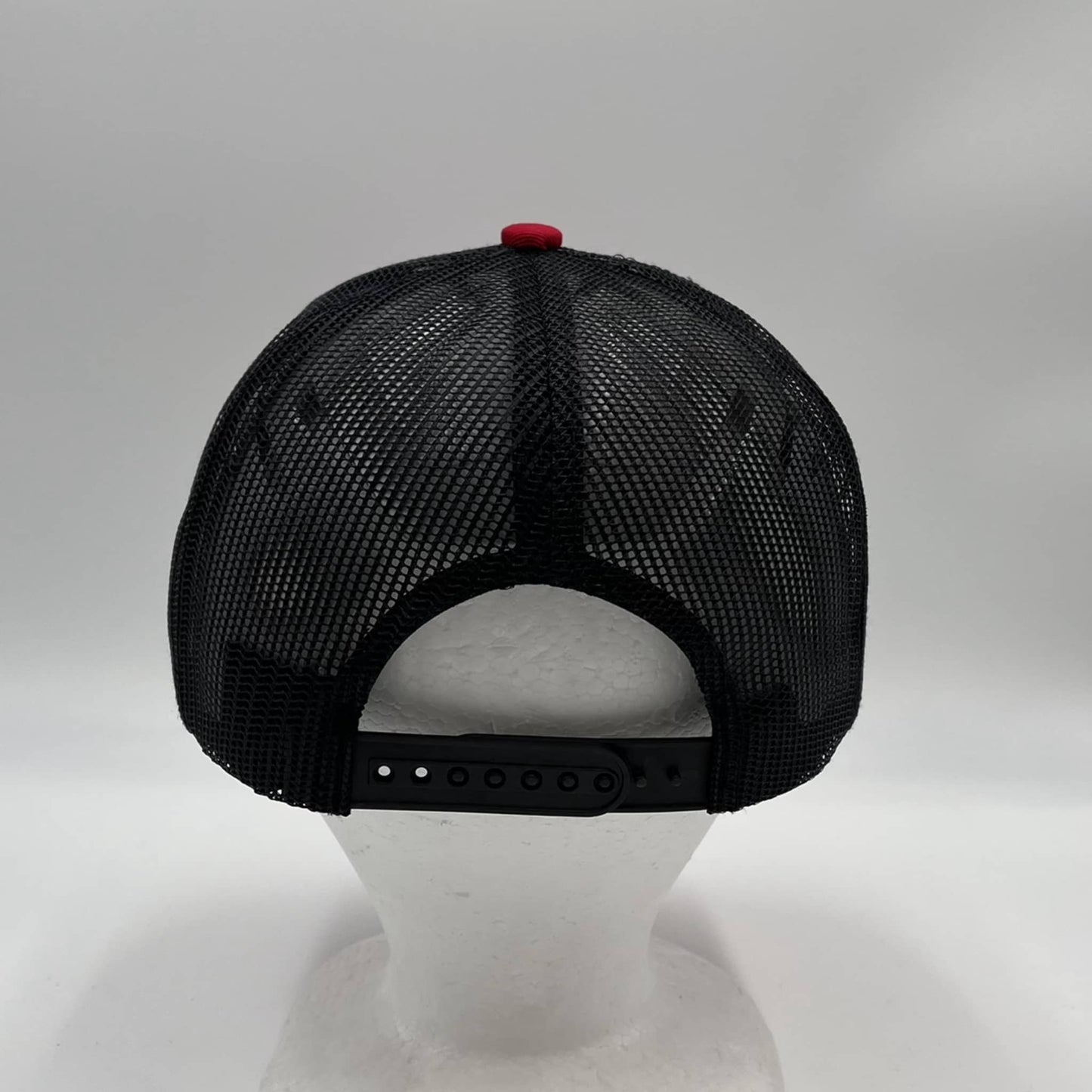 Plain Flat 5P Mesh Trucker Red and Black Mesh 12 pack CF5M1203 Cap Hat