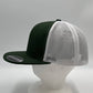 Plain Flat 6P Mesh Trucker Forest Green and White Mesh 12 pack CF6M1873 Cap Hat
