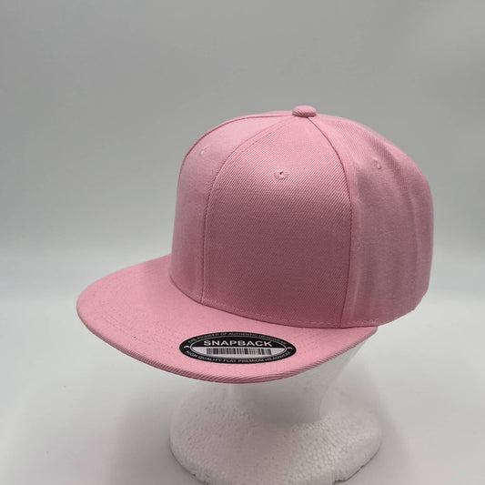 Plain Poly Snapback Baby Pink 12 pack PFS0501 Cap Hat