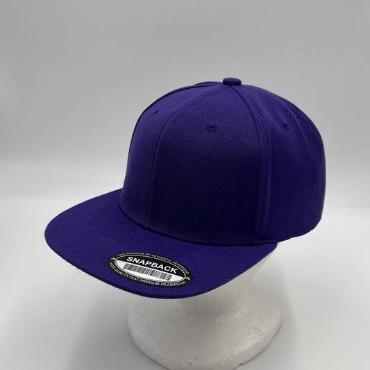 Plain Poly Snapback Purple 12 pack PFS0526 Cap Hat