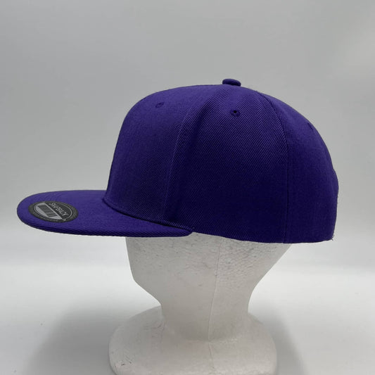 Alpha Omega Cap Plain Poly Snapback Purple 12 pack PFS0526 Cap Hat