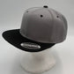 Plain Poly Snapback Gray and Black Lid 12 pack PFS02T17 Cap Hat