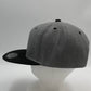 Plain Poly Snapback Dark Textured Gray and Black Eyelets/Bill 12 pack PFS0565 Cap Hat